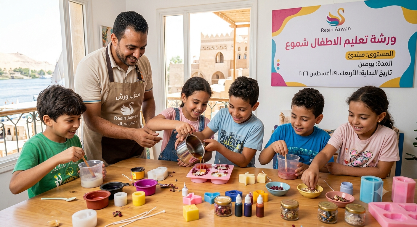 ورشة تعليم الاطفال شموع
